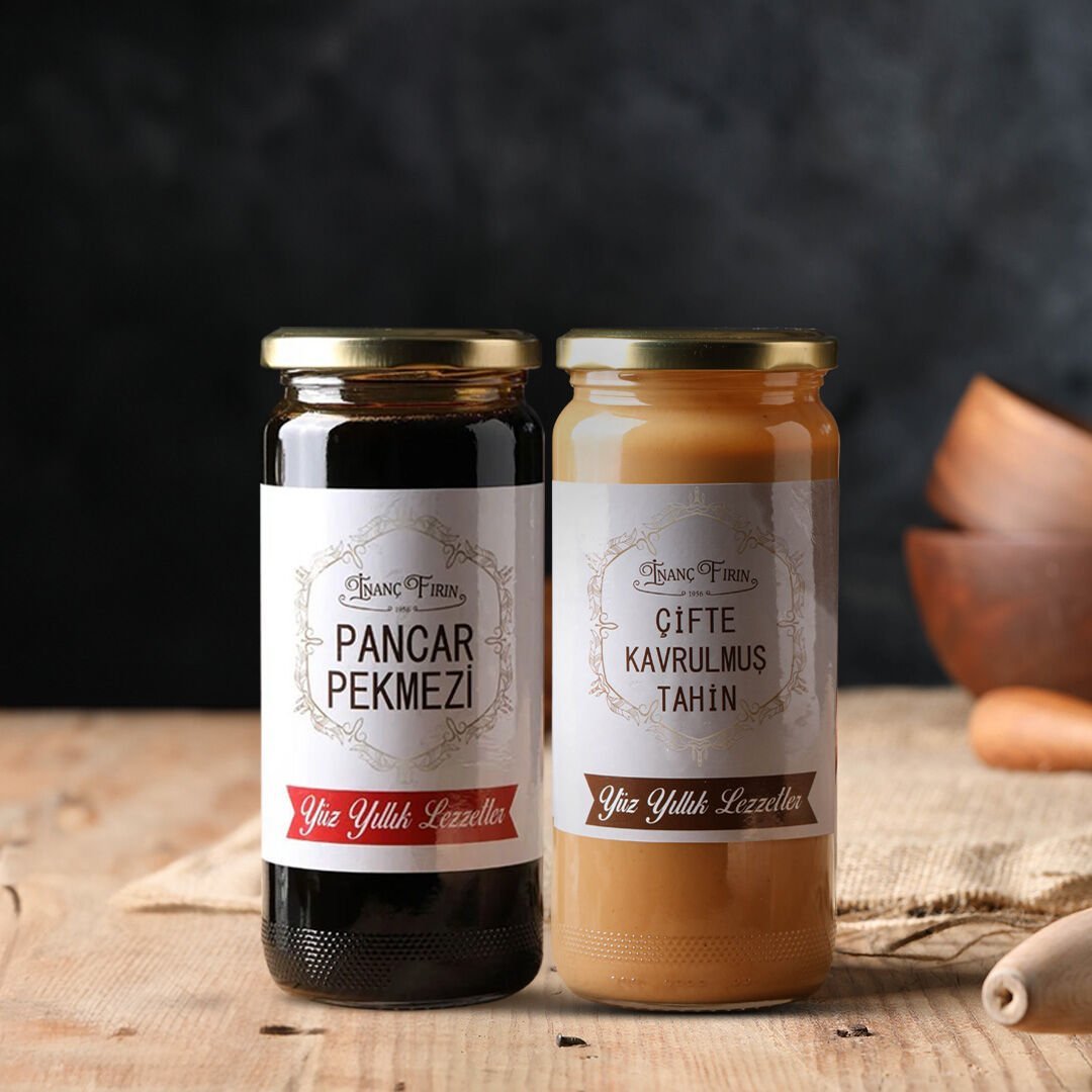 450 gr Çifte Kavrulmuş Tahin + 600 gr Pancar Pekmezi Seti