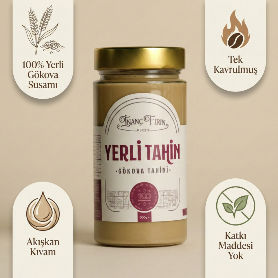 Yerli Tahin 500 gr - Gökova Susamı Taş Değirmen Üretimi