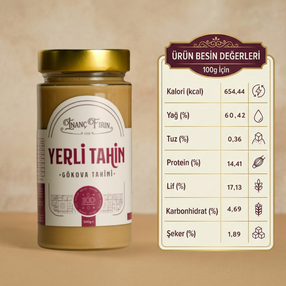 Yerli Tahin 500 gr - Gökova Susamı Taş Değirmen Üretimi