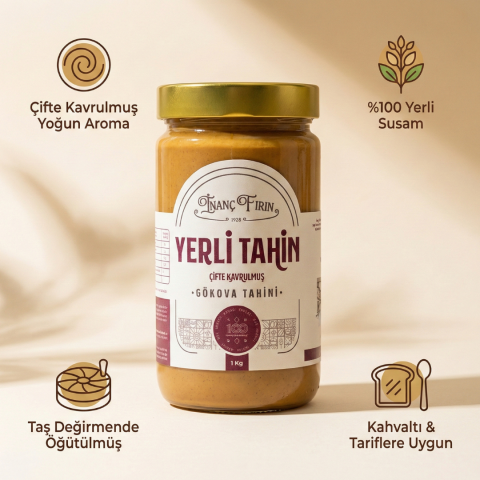Çifte Kavrulmuş Yerli Tahin 500 gr - Gökova Susamından Yoğun Lezzet