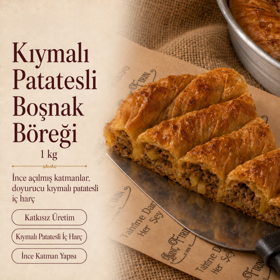 Kıymalı Patatesli Boşnak Böreği (1 kg)