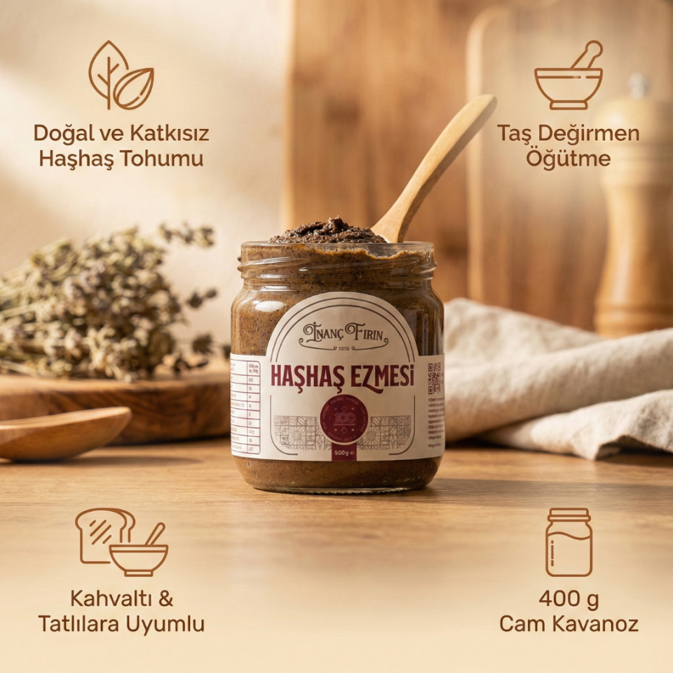 Haşhaş Ezmesi 300 gr - Kahvaltılık & Hamur İşi İçin İdeal