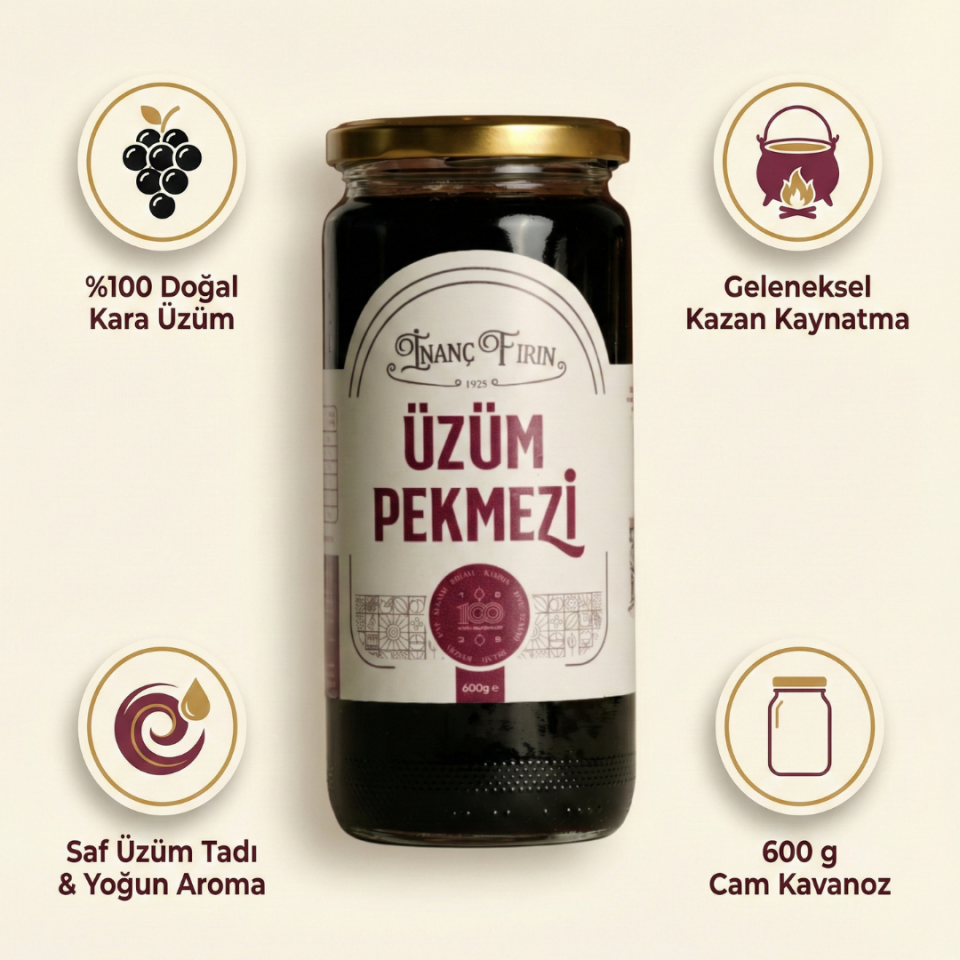 Kara Üzüm Pekmezi 600 gr - Geleneksel Yöntemle Kaynatılmış Doğal Lezzet
