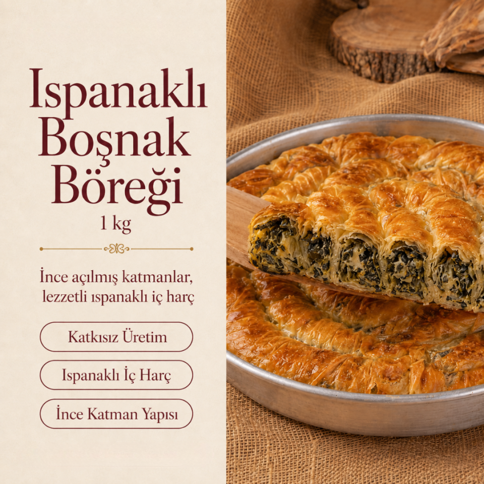 Ispanaklı Boşnak Böreği (1 kg)