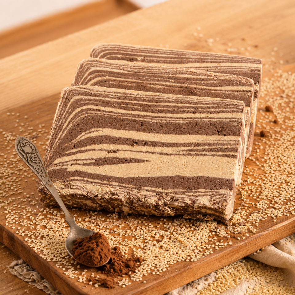 Kakaolu Tahin Helvası 500 gr - Yoğun Kakao Aromalı & Yerli Tahinli