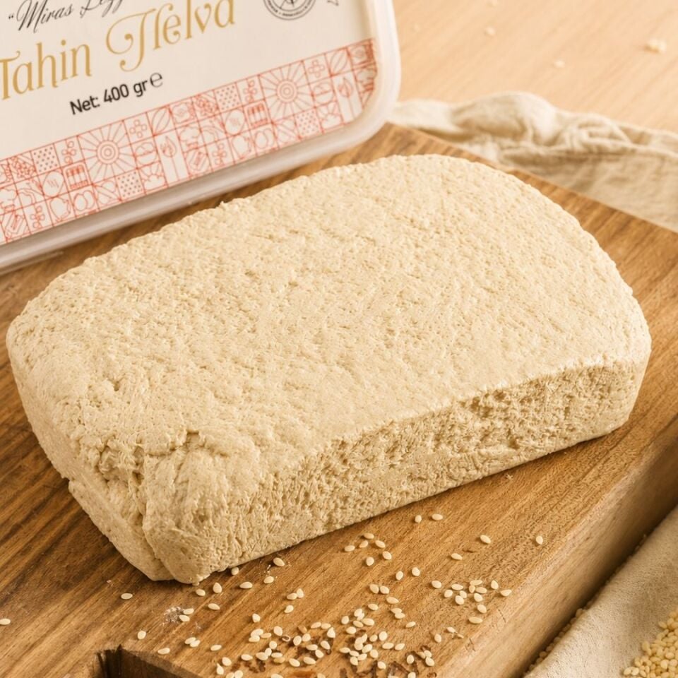 Şeker İlavesiz Sade Tahin Helvası 400 gr - Hurma Suyu ile Tatlandırılmış