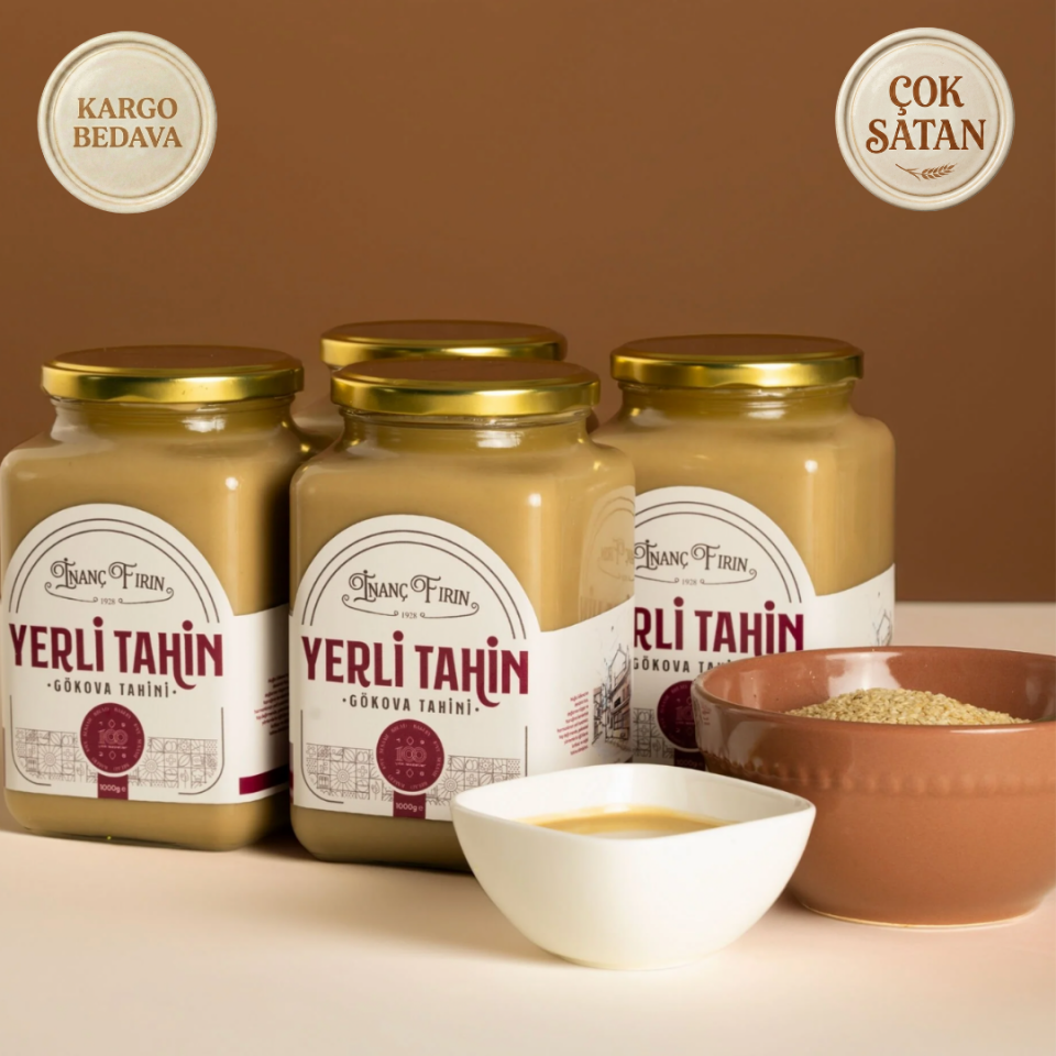 Yerli Tahin 1 Kg x 4 Adet (Karabuğday Ekmeği Hediye)