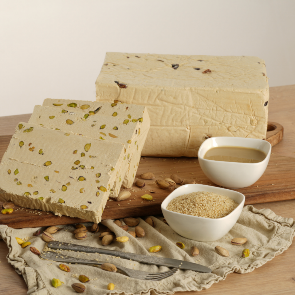 Şeker İlavesiz Fıstıklı Tahin Helvası 400 gr - Hurma Suyu & Bol Fıstık