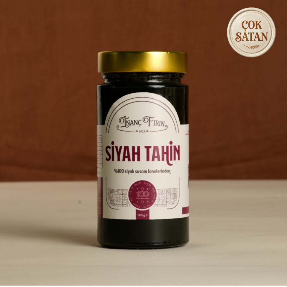 Doğal Siyah Tahin 500 gr - Taş Değirmen Üretimi (Siyez Ekmeği Hediye)
