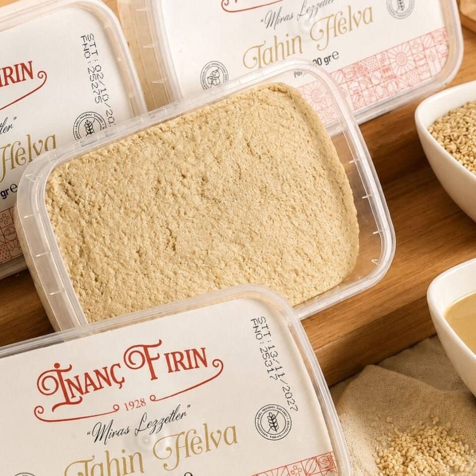 Şeker İlavesiz Sade Helva 3'lü Set -  (3 x 400 gr) ( Kavılca Ekmeği Hediye )