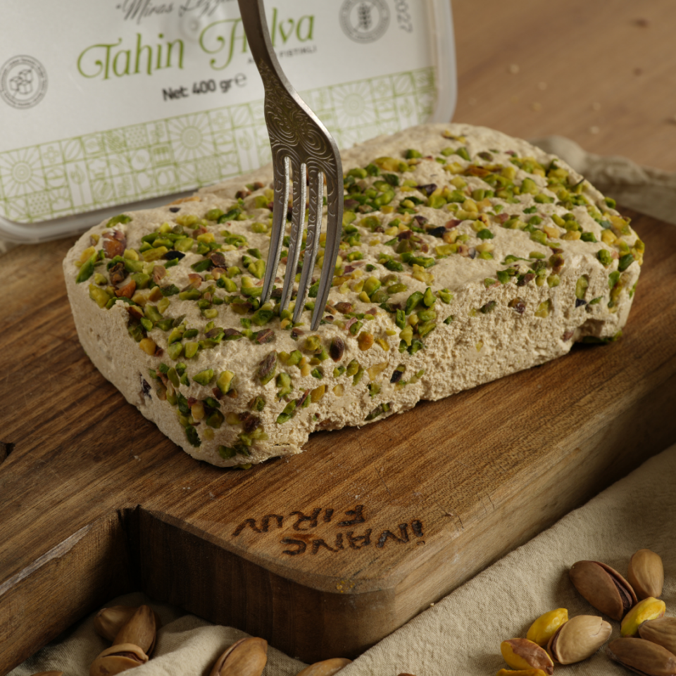 Şeker İlavesiz Fıstıklı Helva 3'lü Paket - Hurma Suyu ile (3 x 400 gr)
