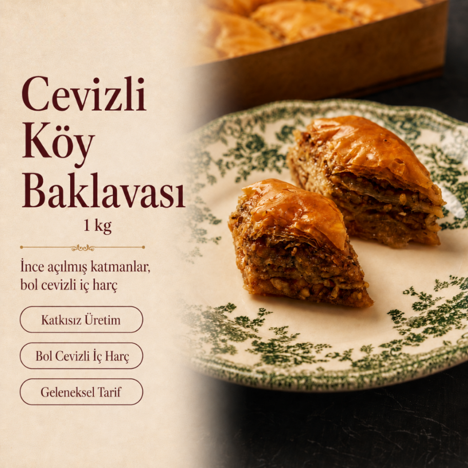 Cevizli Köy Baklavası 1 KG