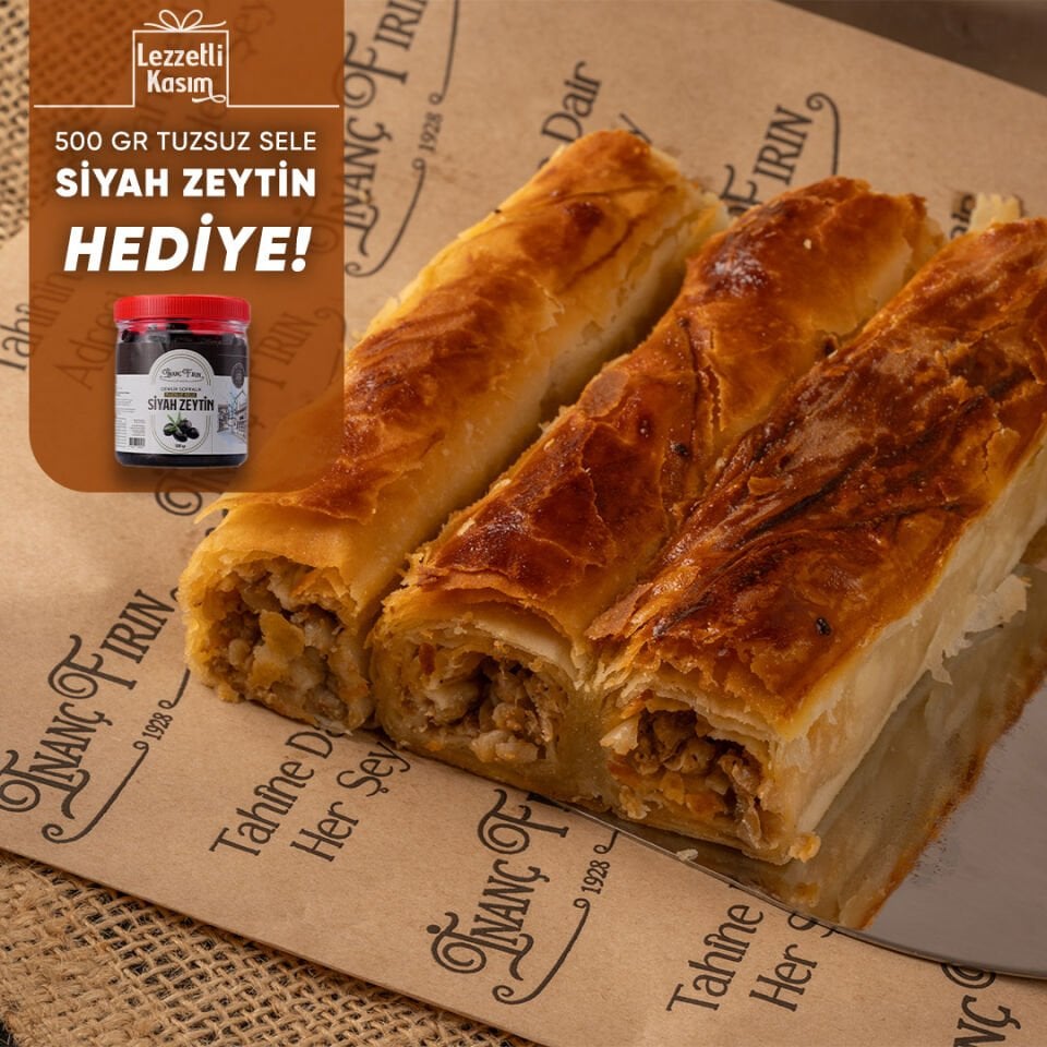 Kıymalı Boşnak Böreği Tepsi (500gr Sele Zeytin Hediye)