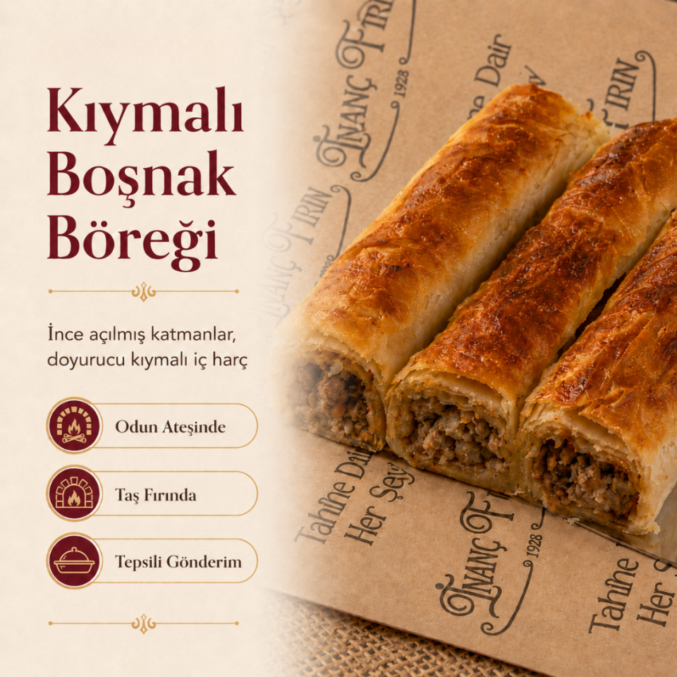 Kıymalı Boşnak Böreği Tepsi
