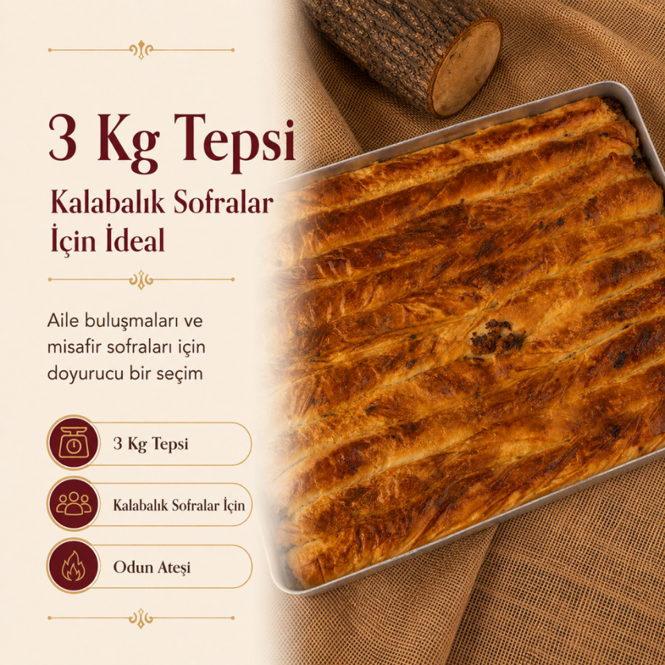 Kıymalı Boşnak Böreği Tepsi