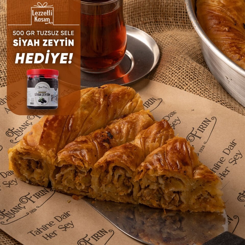 Kıymalı Patatesli Boşnak Böreği Tepsi (500gr Sele Zeytin Hediye)