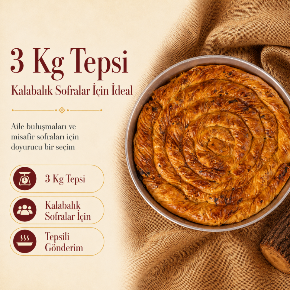 Kıymalı Patatesli Boşnak Böreği Tepsi
