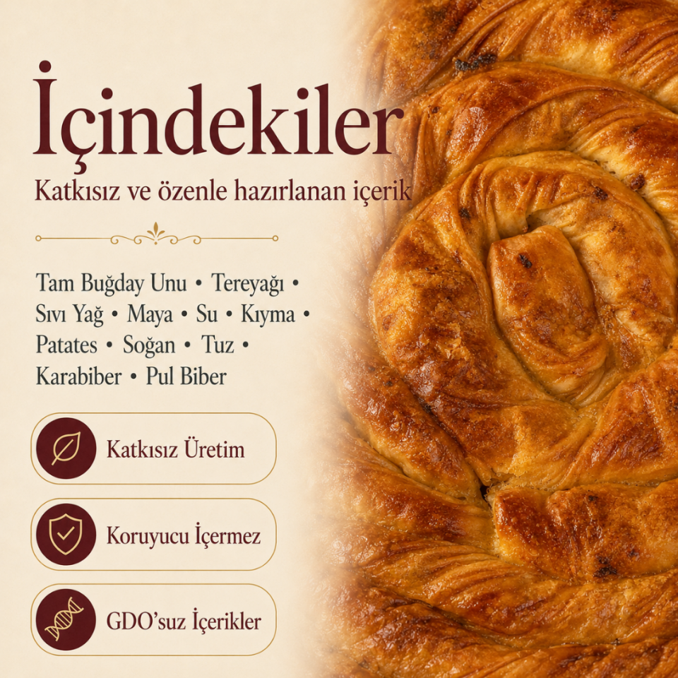Kıymalı Patatesli Boşnak Böreği Tepsi