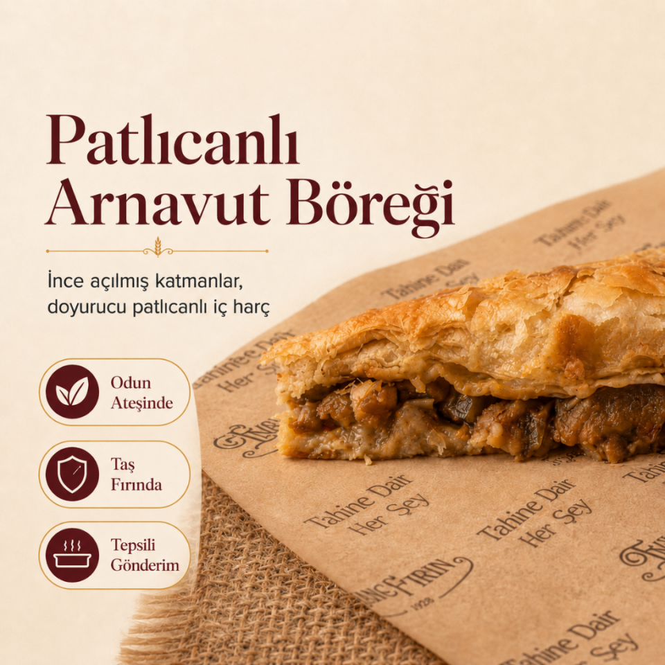 Patlıcanlı Arnavut Böreği Tepsi