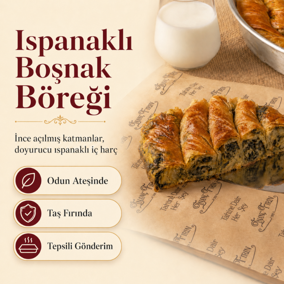 Ispanaklı Boşnak Böreği Tepsi