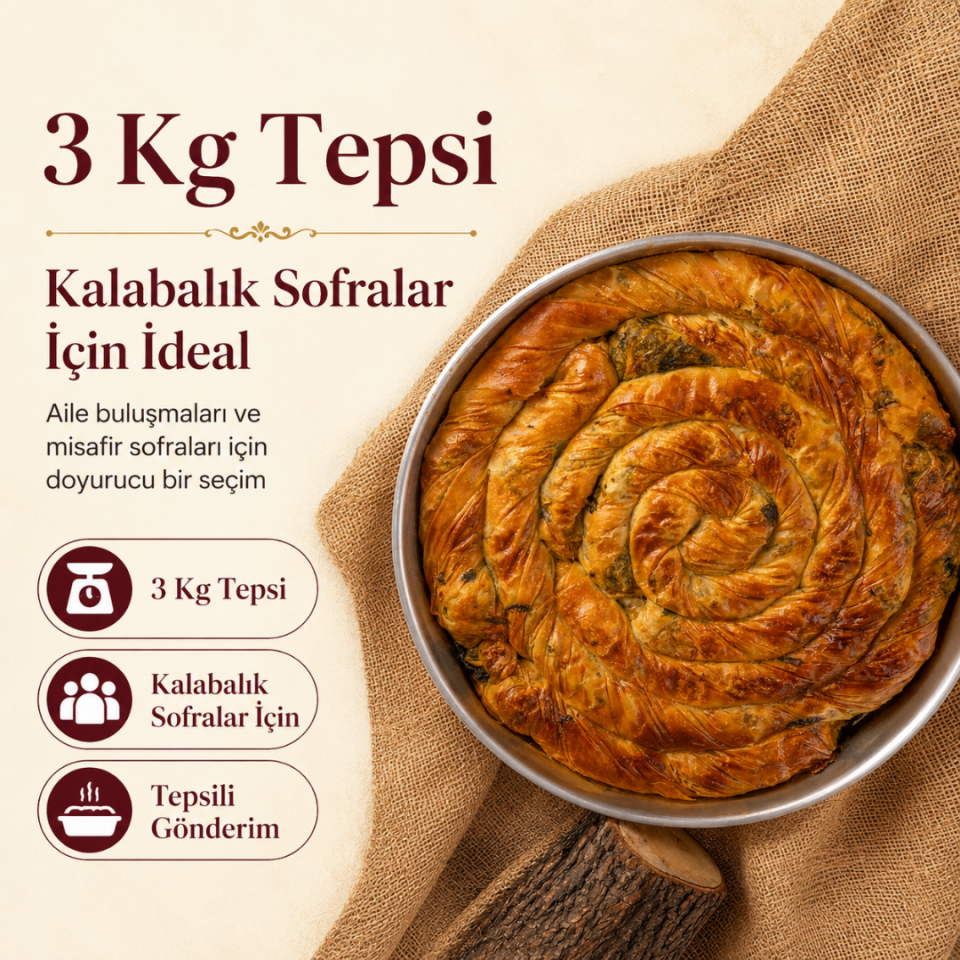 Ispanaklı Boşnak Böreği Tepsi