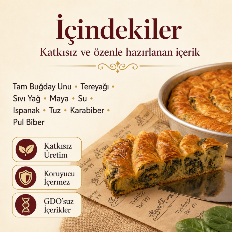 Ispanaklı Boşnak Böreği Tepsi