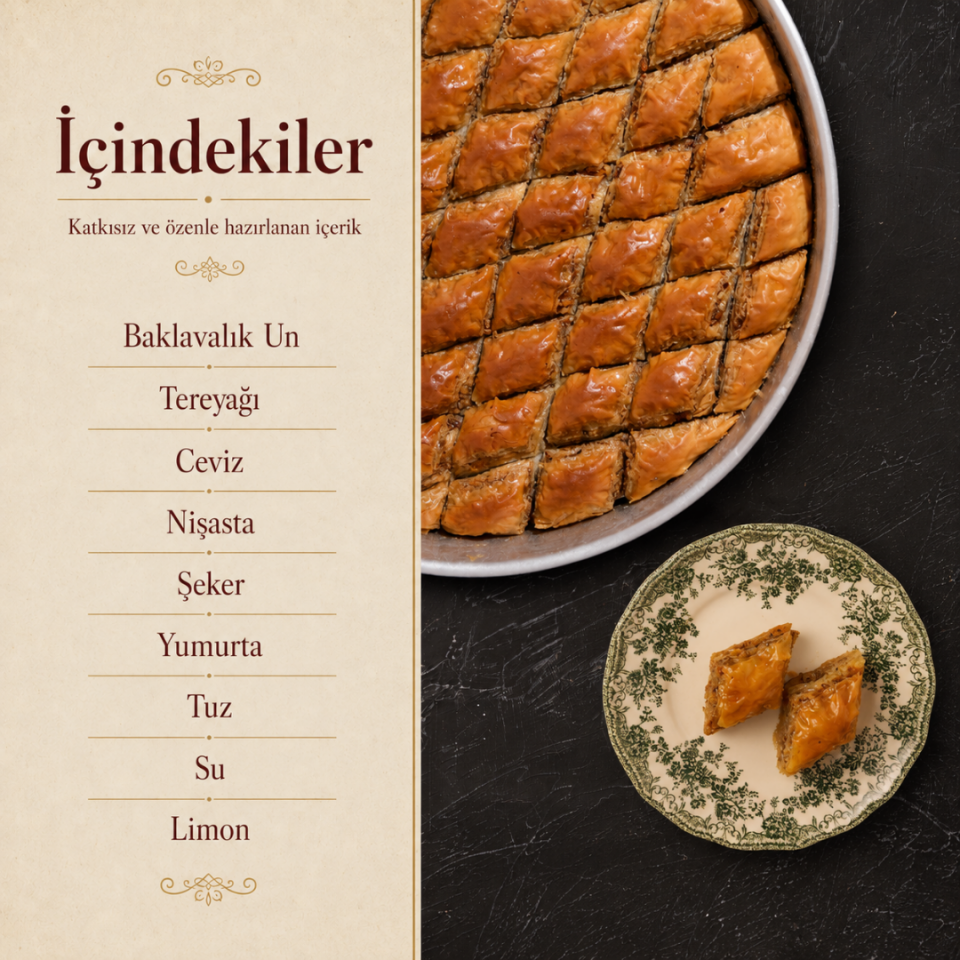 Cevizli Köy Baklavası Tepsi