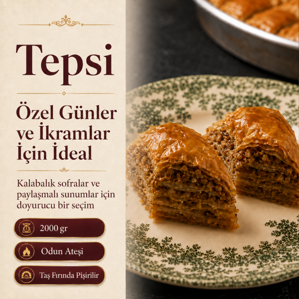 Cevizli Köy Baklavası Tepsi