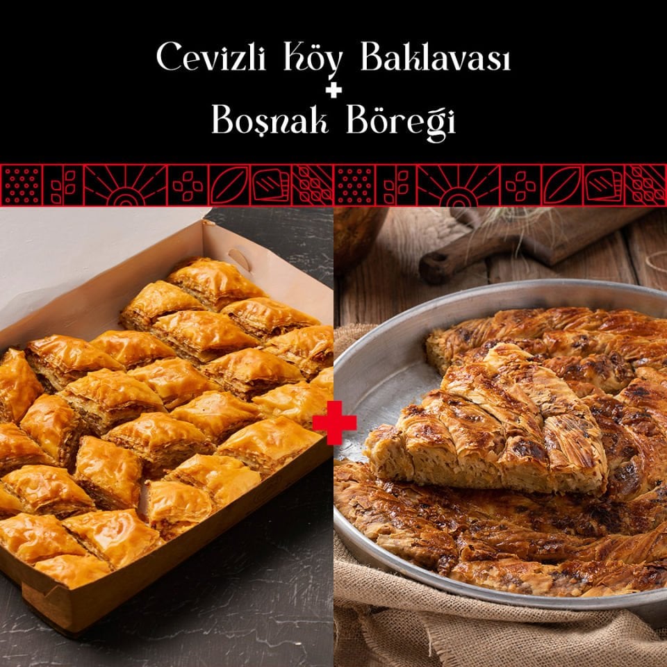 Cevizli Köy Baklavası 1 kg + Boşnak Böreği 1 kg