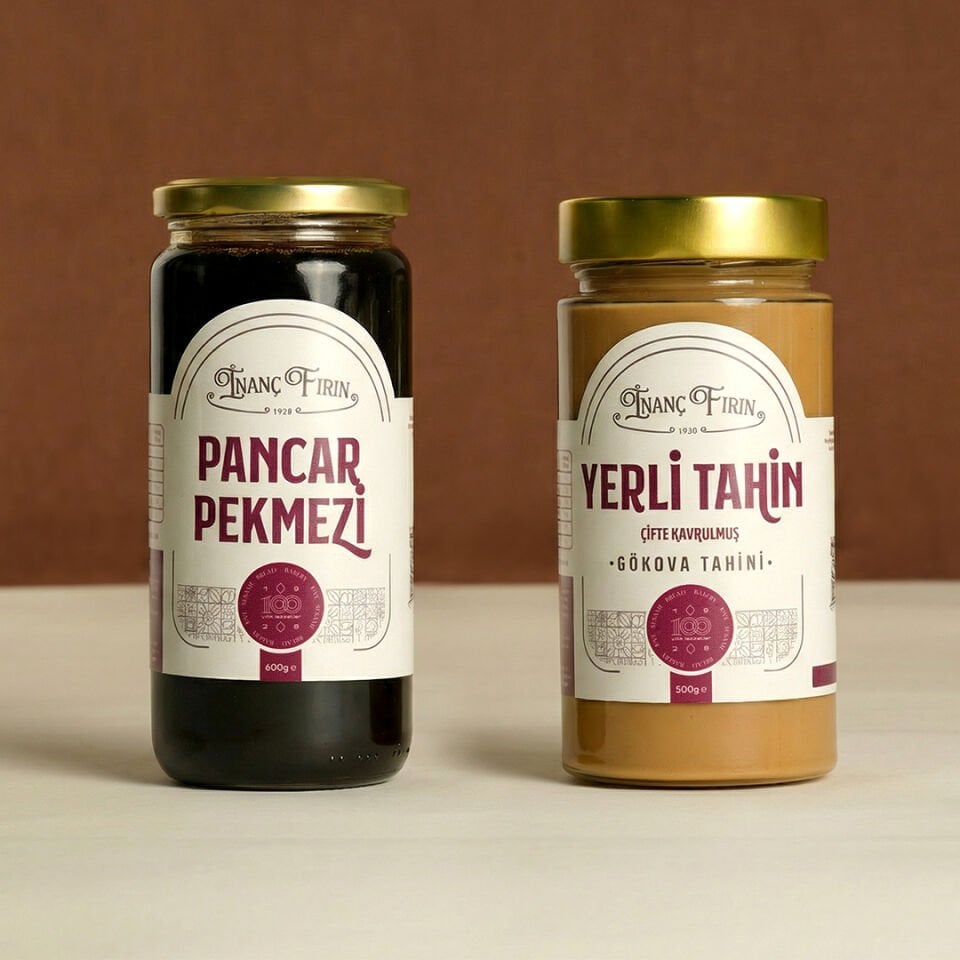 450 gr Çifte Kavrulmuş Tahin + 600 gr Pancar Pekmezi Seti