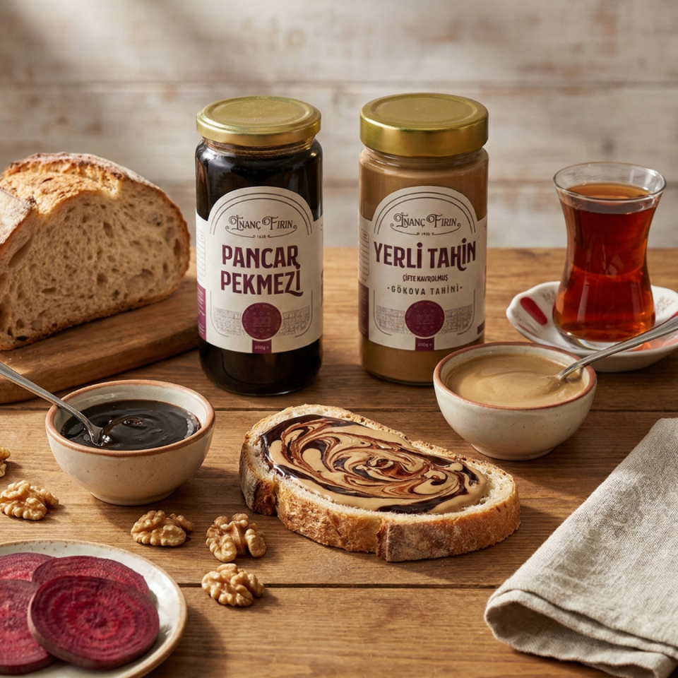 Yoğun Lezzet Seti: Çifte Kavrulmuş Tahin 500 gr & Pancar Pekmezi 600 gr