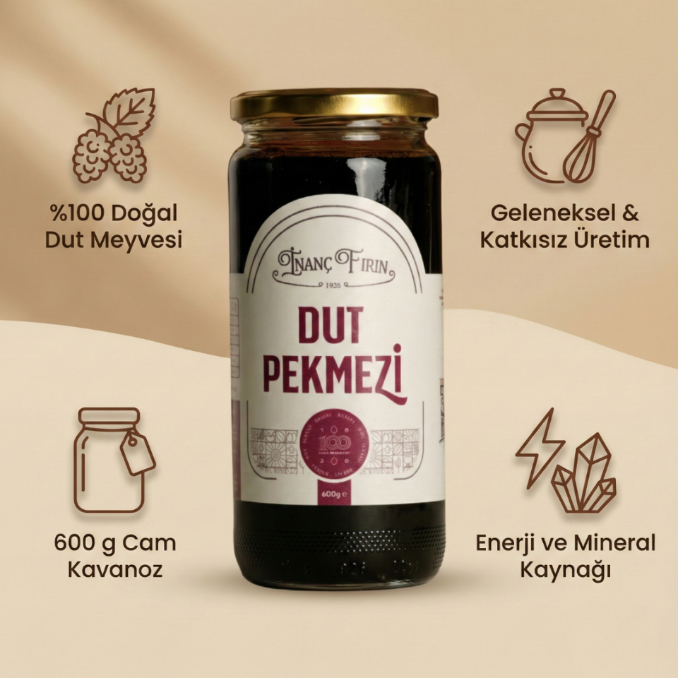 4'lü Pekmez Tadım Seti: Dut, Üzüm, Pancar, Keçiboynuzu - 4 x 600 gr