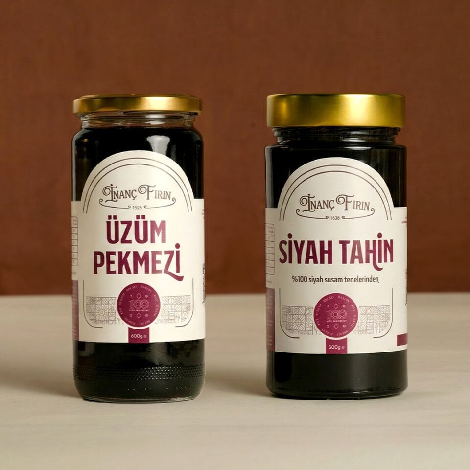 Üzüm Pekmezi (600 gr ) + Siyah Tahin (500 gr )