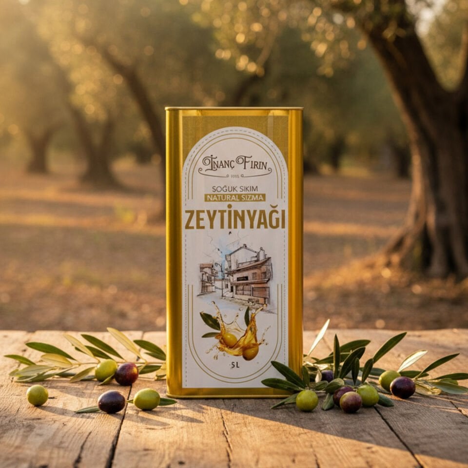 Doğal Sızma Zeytinyağı – 5 Litre ( Sebzeli Baharatlı Ekmek Hediye )