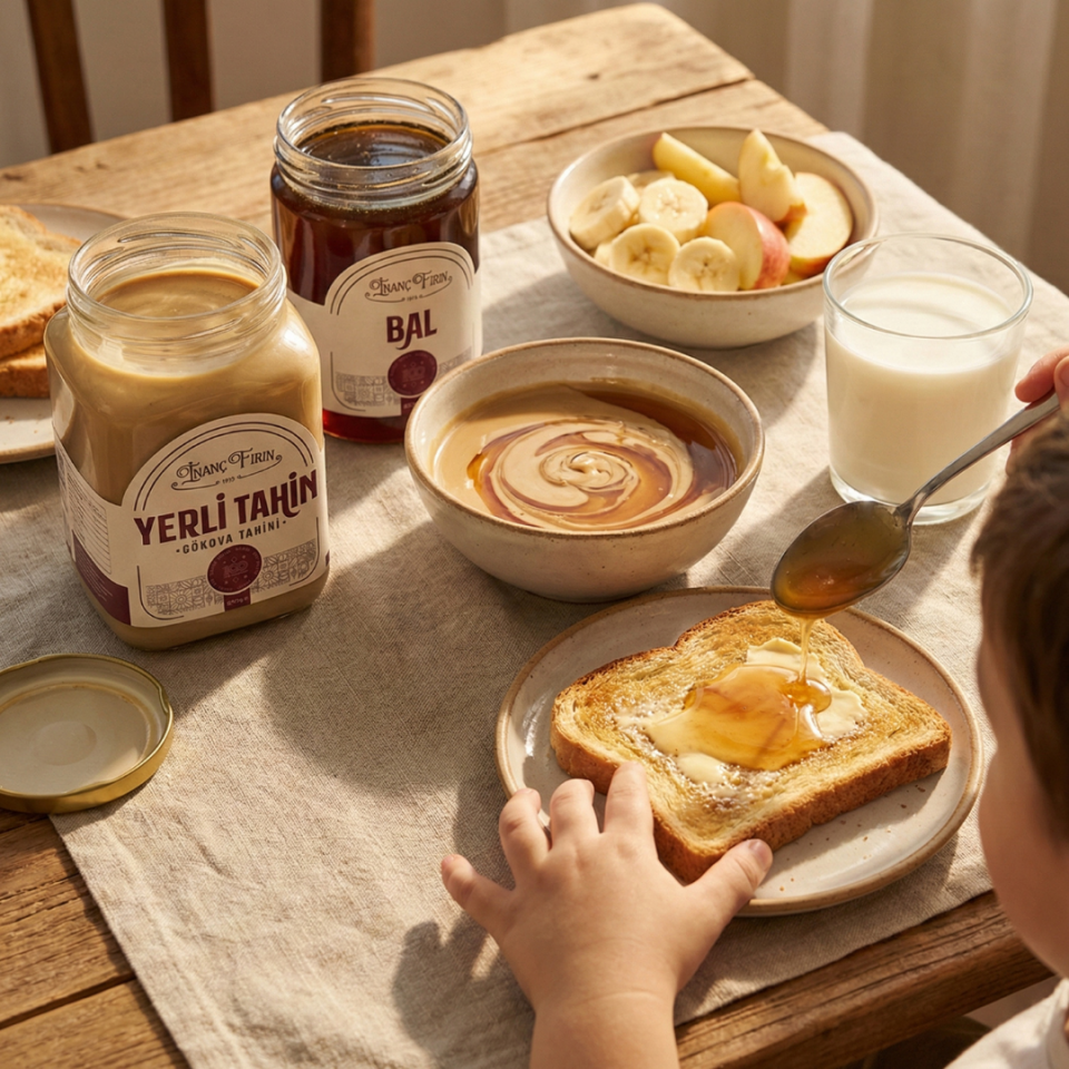 Bal & Tahin Lezzeti: Taş Değirmen Tahin (1 Kg) ve Süzme Çam Balı (850 gr)