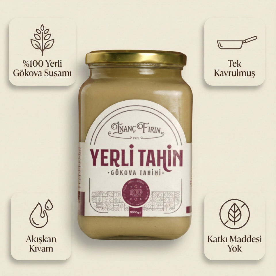 Yerli Tahin (1 Kg) ve Süzme Çam Balı (850 gr)