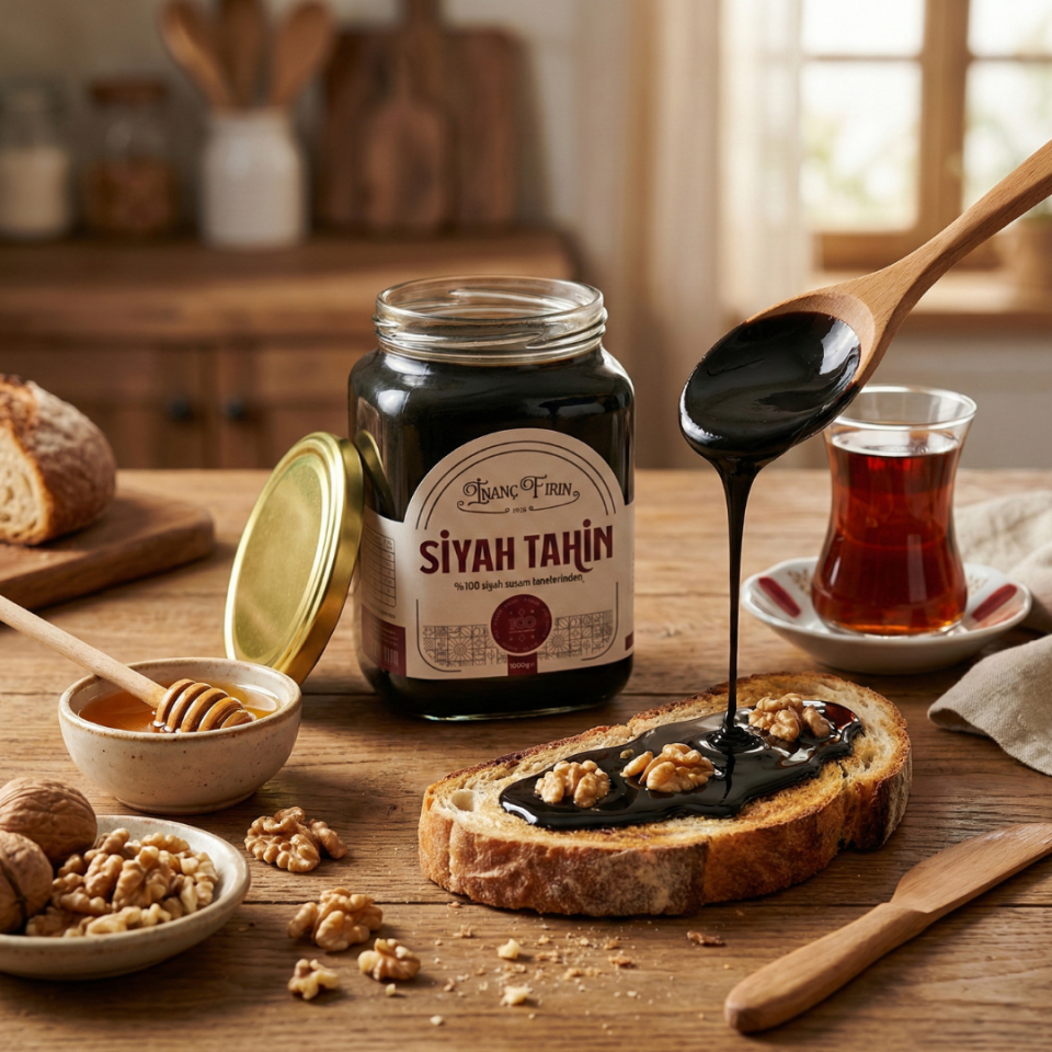 Siyah Tahin Ekonomik Paket - 1 Kg x 4 Adet ( Karabuğday Ekmeği Hediye)
