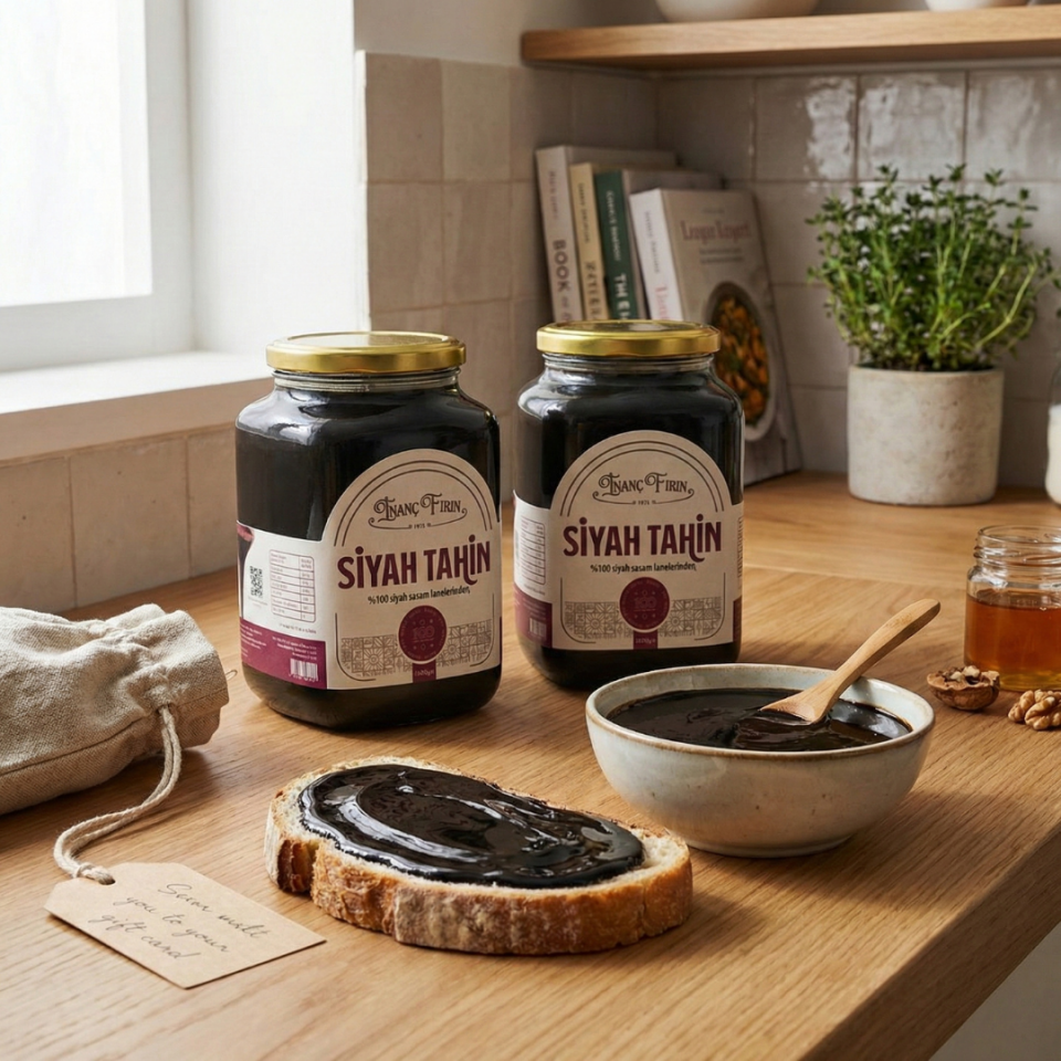 Siyah Tahin 2'li Fırsat Paketi -  2 x 1 Kg ( Karabuğday ekmeği hediye)