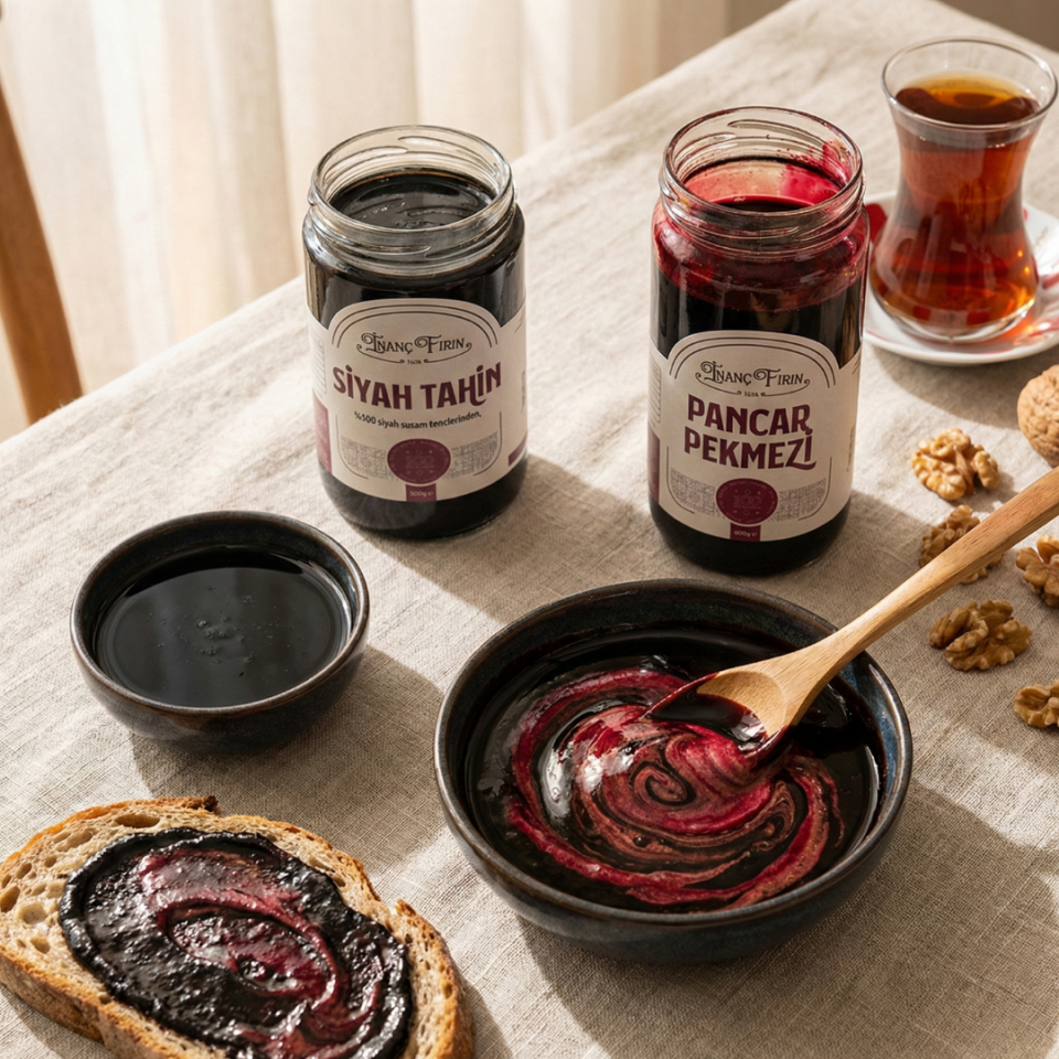 Pancar Pekmezi & Siyah Tahin | Doğal İkili, Şeker İlavesiz | 600 g + 500 g