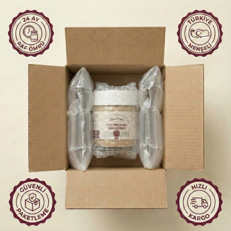 Cevizli Tahin Kreması - Bol Ceviz Parçalı & Doğal Tahinli - 400 gr