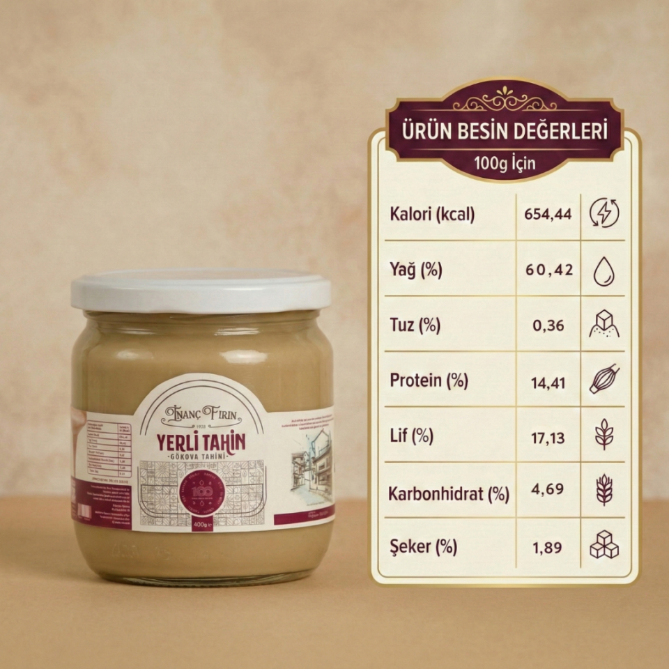 Tek Kavrulmuş Yerli Tahin 400 gr - Taş Değirmen Üretimi
