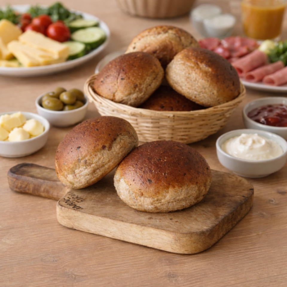Çok Tahıllı Hamburger Ekmeği 6'lı
