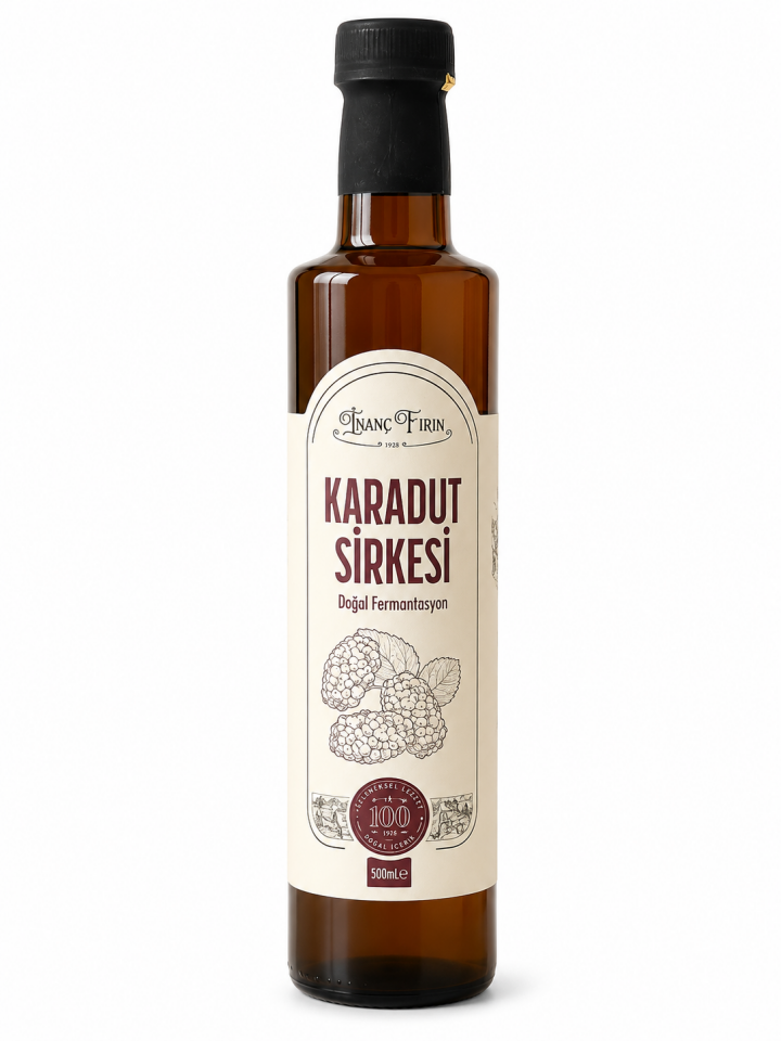 Karadut Sirkesi 500 ml | Doğal Fermantasyonlu Karadut Sirkesi | İnanç Fırın