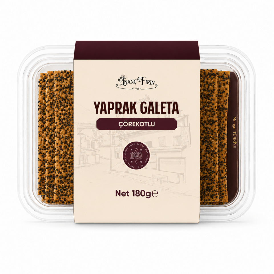 Çörek Otlu Yaprak Galeta 180 gr