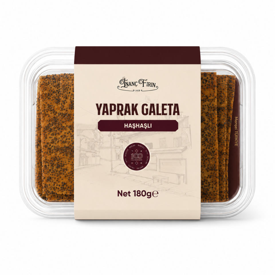 Haşhaşlı Yaprak Galeta 180 gr