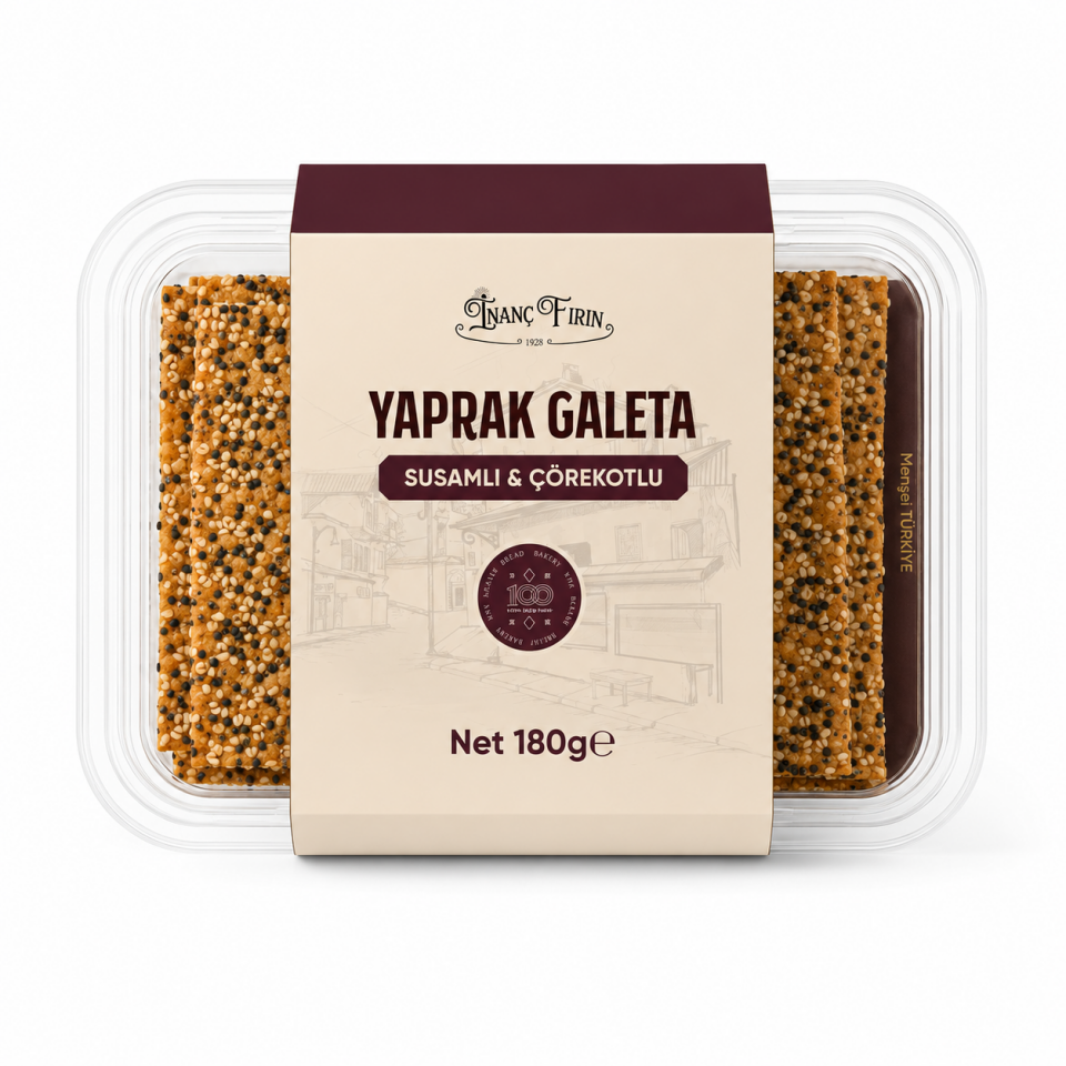 Susamlı Çörekotlu Yaprak Galeta 180 gr